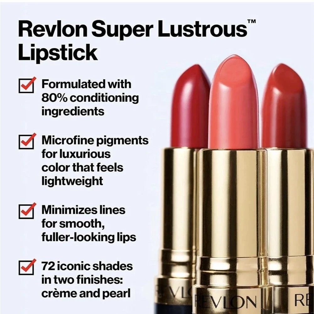 2 Revlon Super Lustrous Lipstick # 773 - I Got Chills  Creamy Moisturizing Creme
